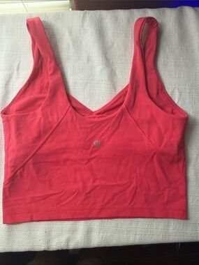 lululemon athletica Coral Red Tank Top